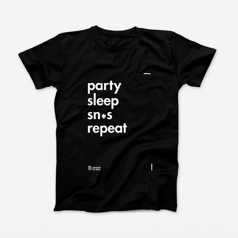 T-Shirt – party sleep sn*s repeat